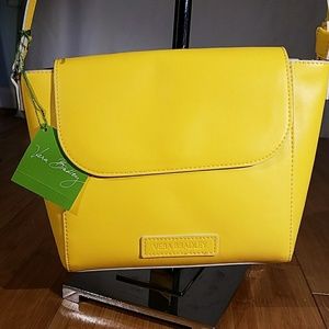 NWT Vera Bradley Yellow Flap Crossbody